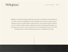 Tablet Screenshot of milkglasscreative.com